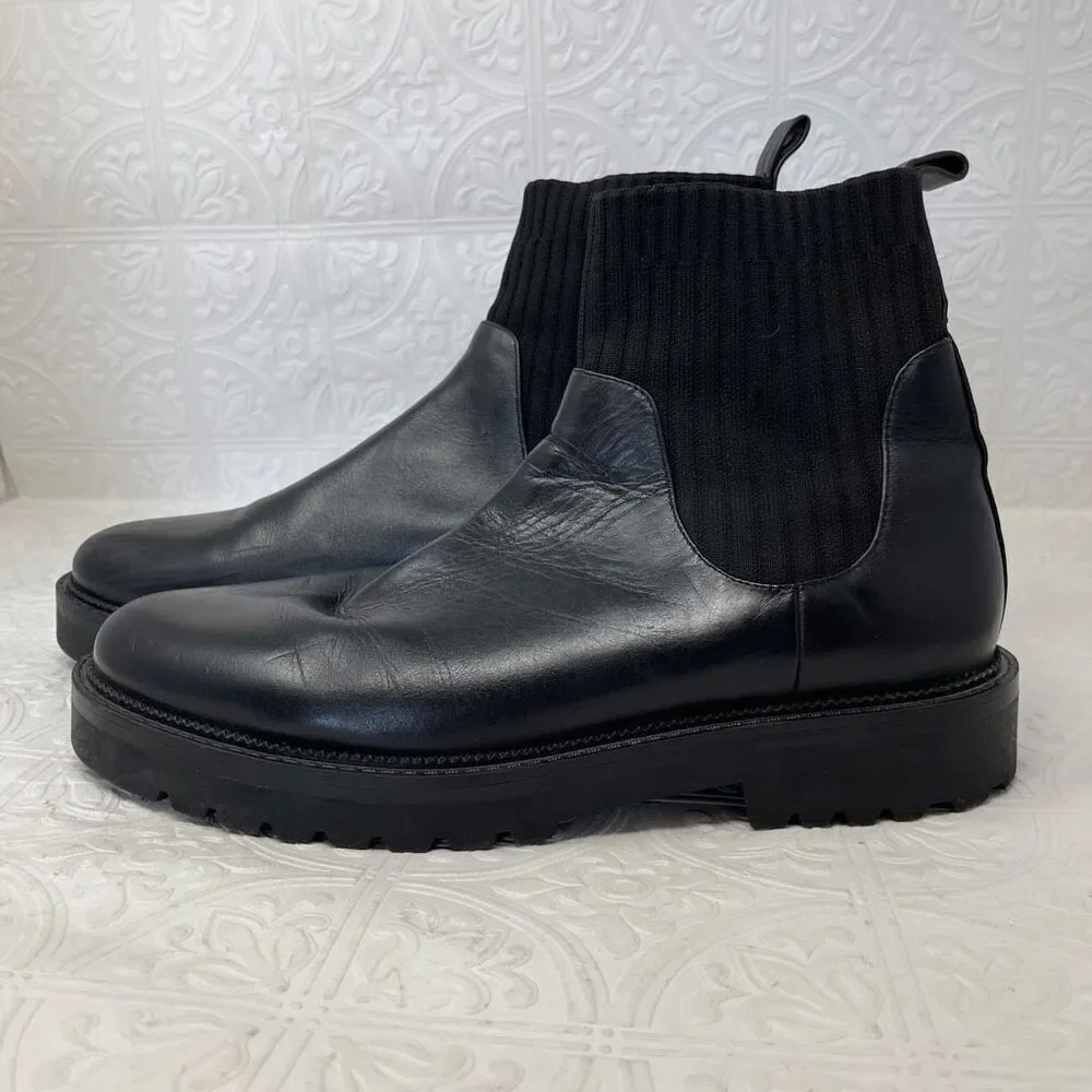 Blondo Hallie Waterproof Booties in black leather sz11